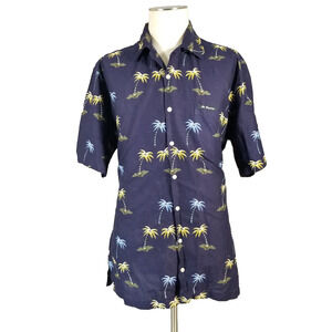 Nelson Wear St Thomas Hawaiian shirt men's 2xl xxl blue short sleeve Floral